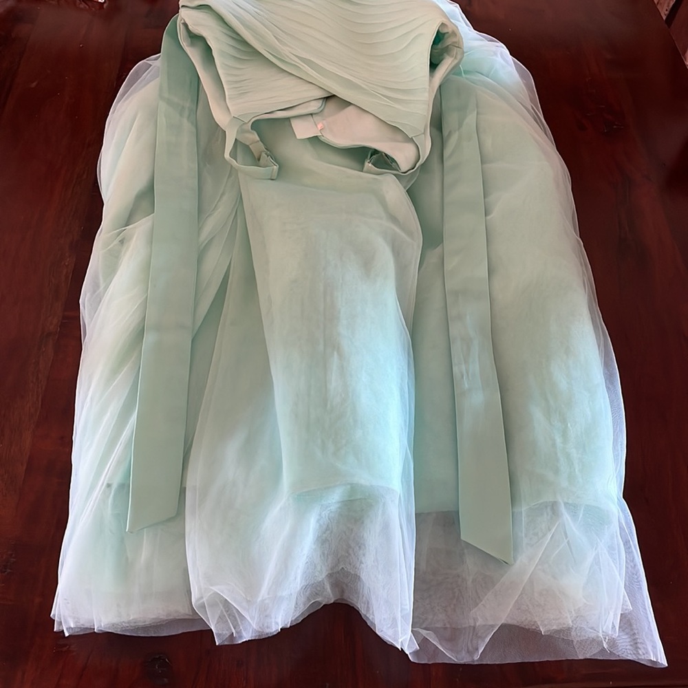 Girls' Formal Mint Tulle Dress - Picture 5 of 6